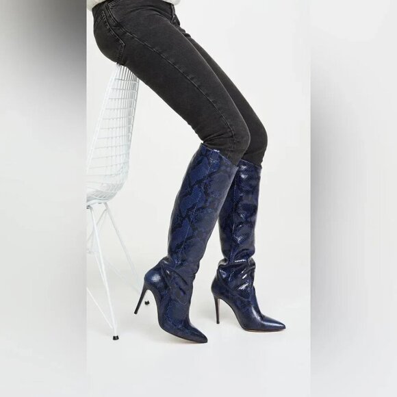 Veronica Beard Wyn Snake-Embossed Leather Boots size 6.5 - Picture 12 of 12